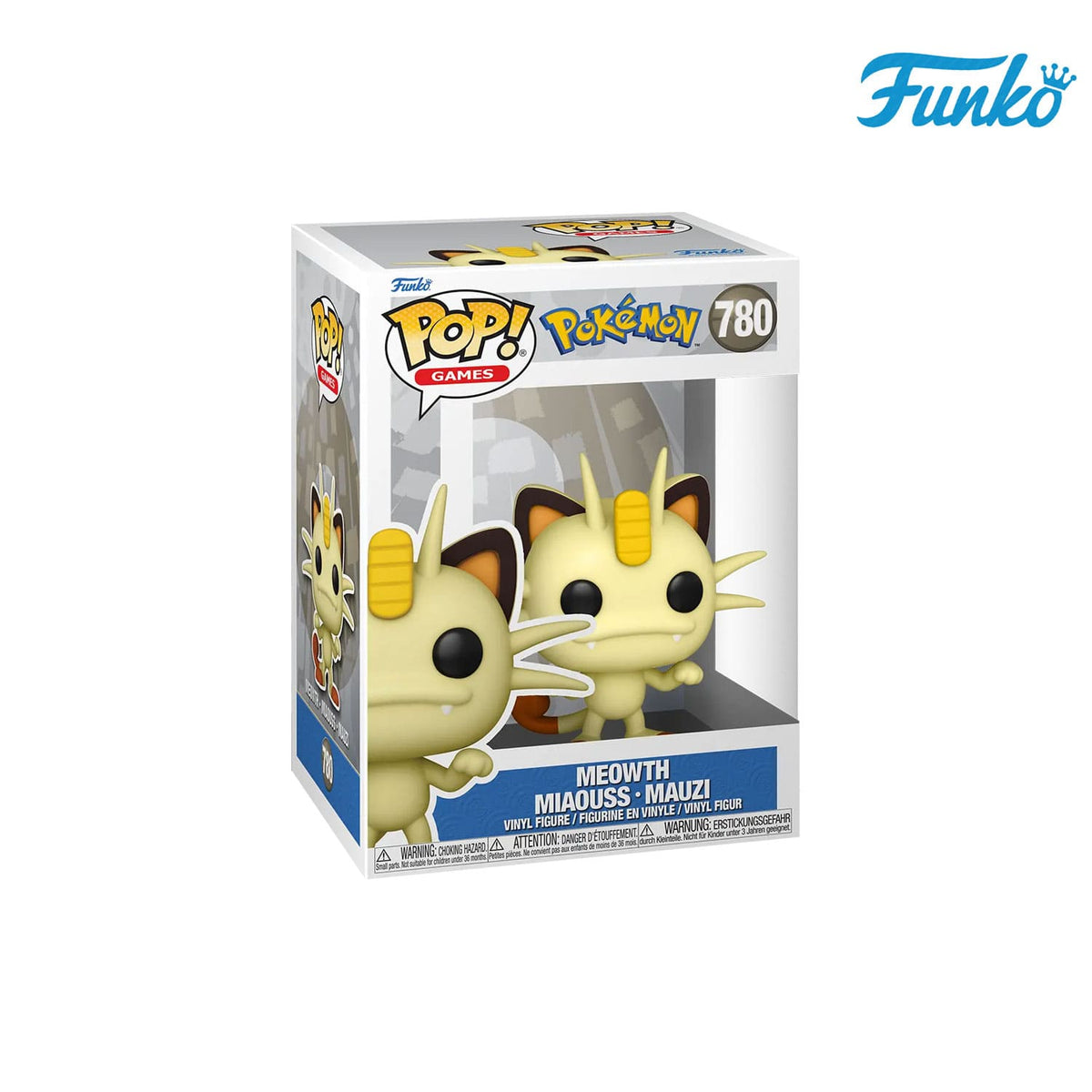Das Pokémon aus der Kanto-Region Meowth (780) von Funko POP! Games als Vynil Figure.