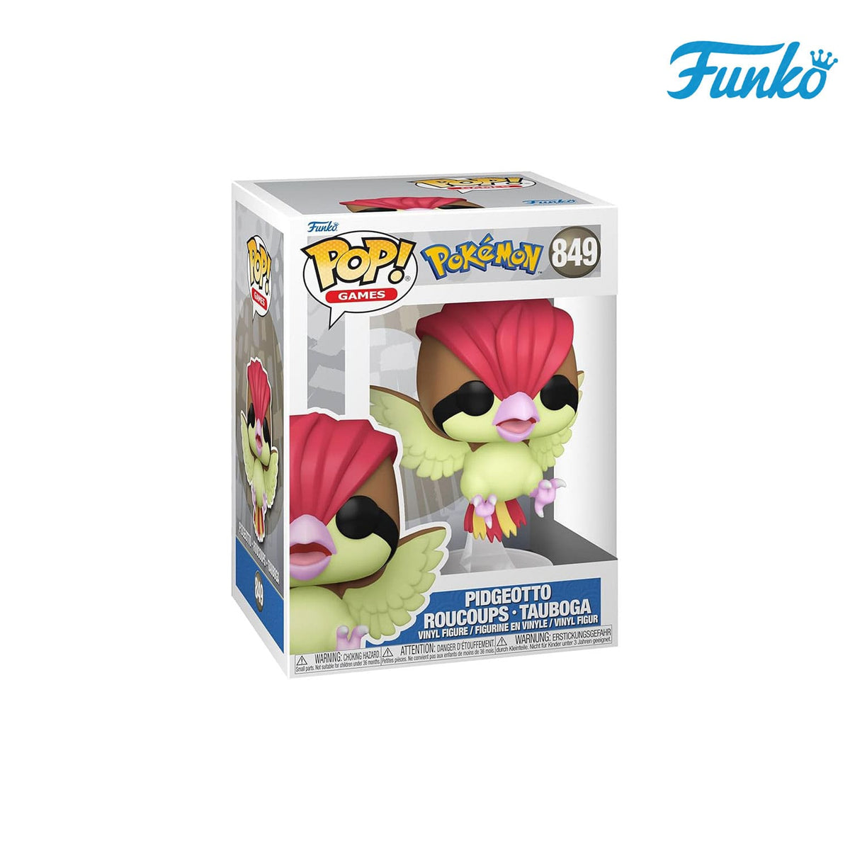 Das Pokémon aus der Kanto-Region Pidgeotto (849) von Funko POP! Games als Vynil Figure.