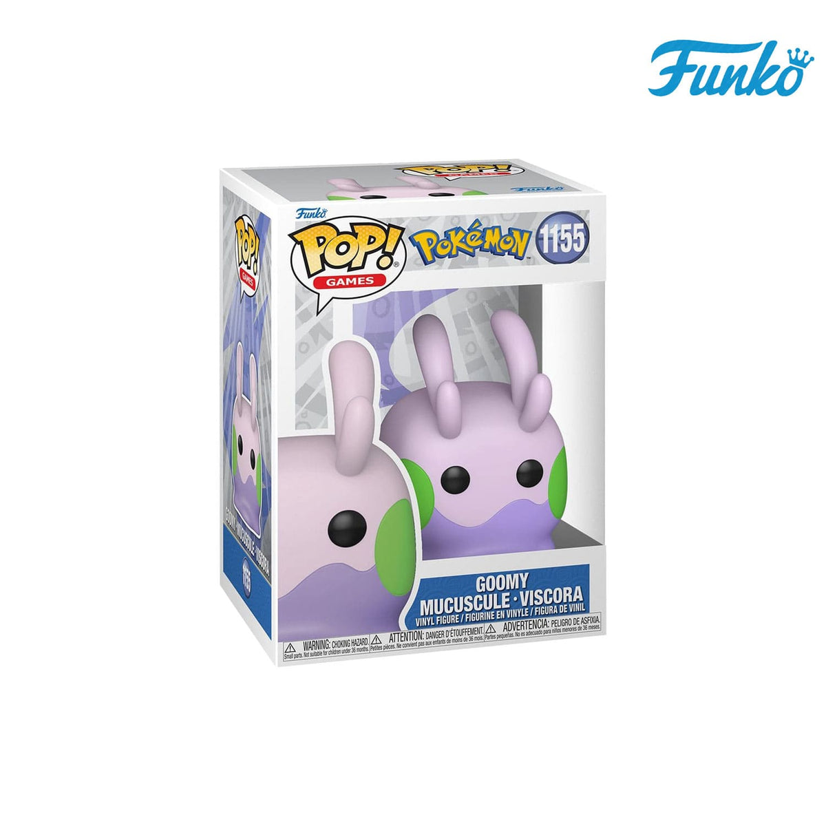 Das Pokémon aus der Kalos-Region Goomy (1155) von Funko POP! Games als Vynil Figure.