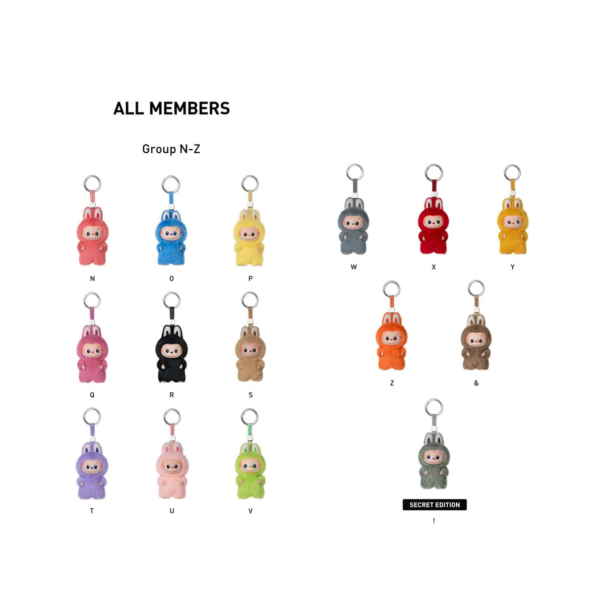 Die neuen The Monsters: Pin for Love von POP MART mit den neuen Labubus: All Members von N-Z und Secret !.
Kasing Lung.