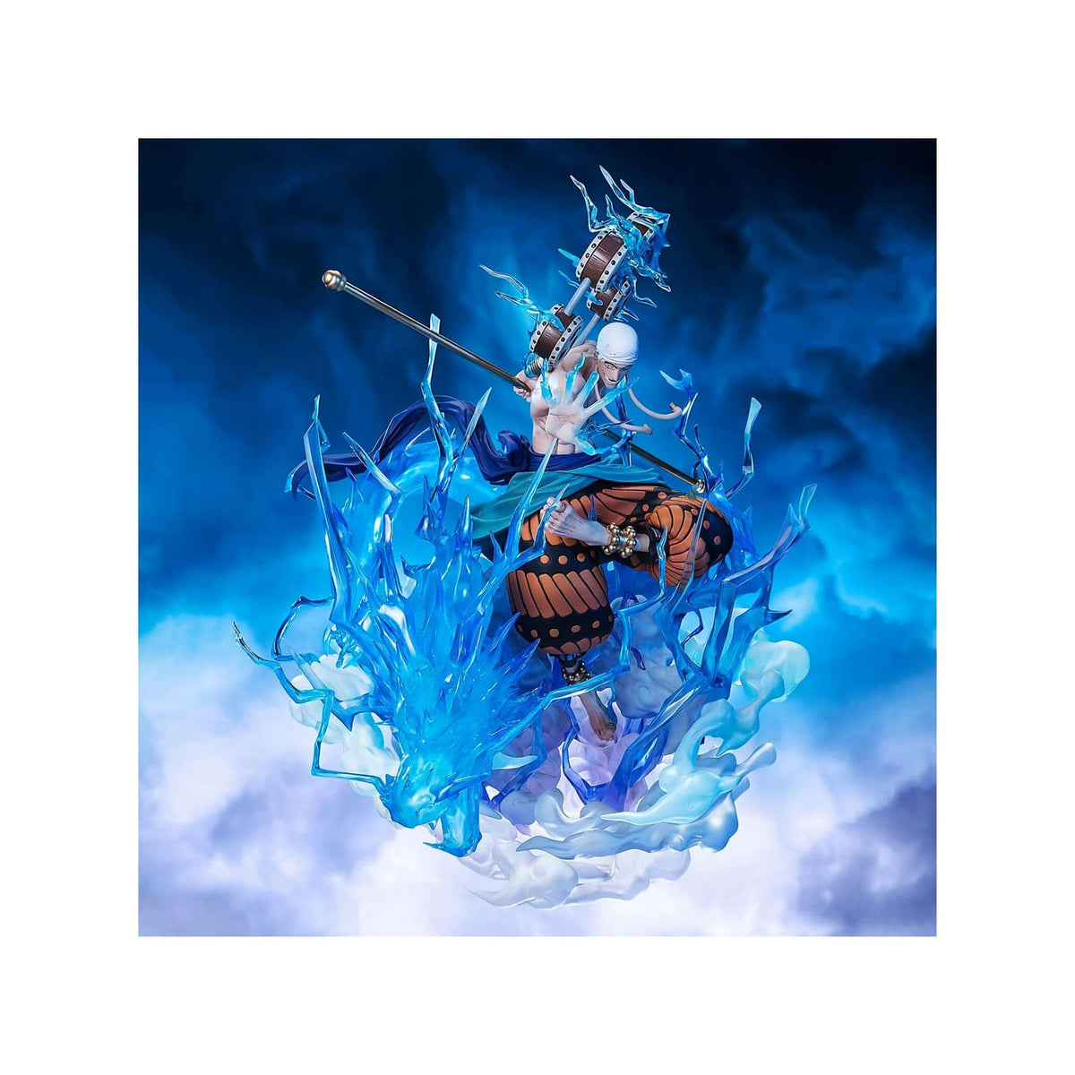 Mit einer der stärksten Teufelsfrüchte aus One Piece, der Donnerfrucht kommen 60 Millionen Volt in eure Figurensammlung.