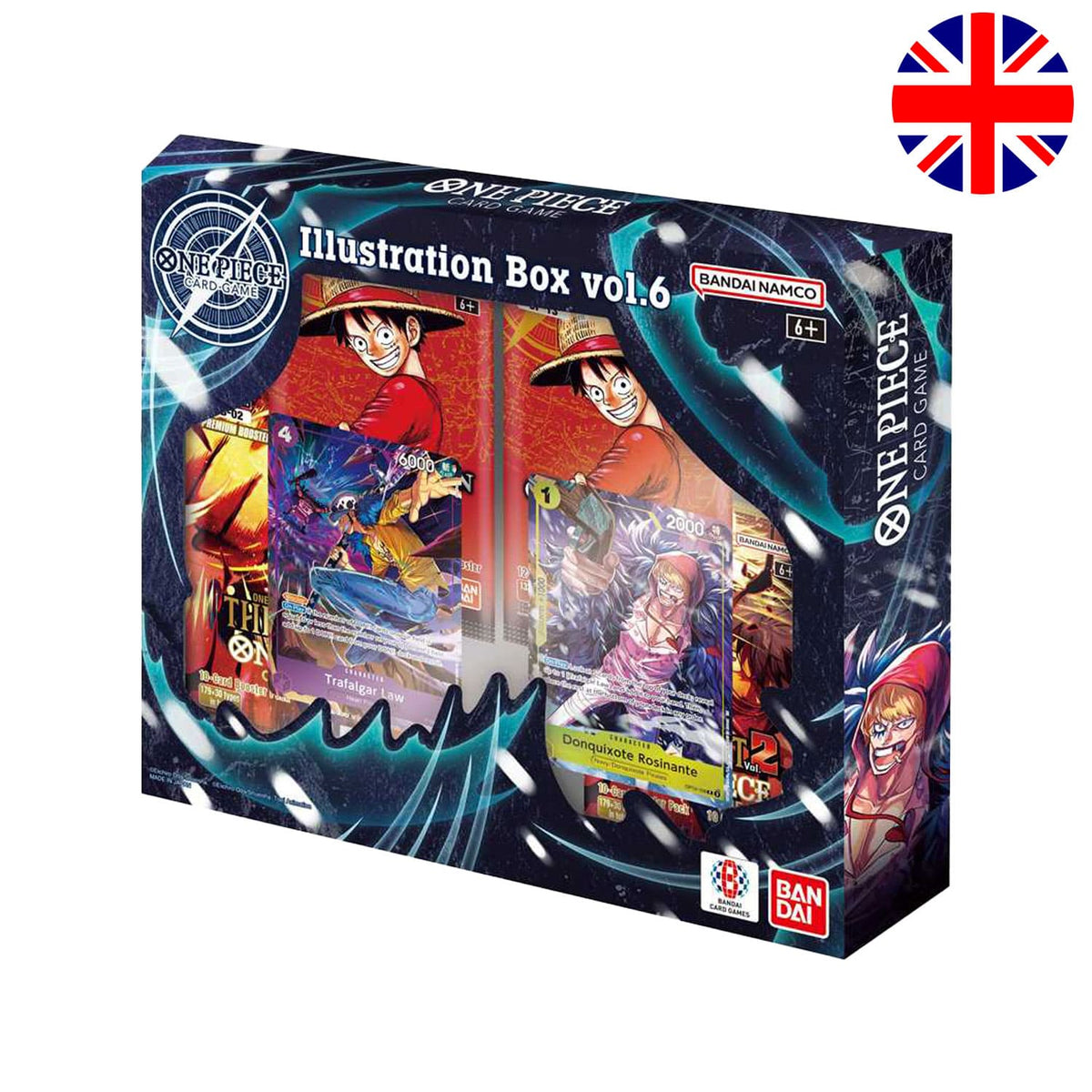 One Piece TCG Illustration Box Volume.6 mit OP13 und PRB02. Mit zwei exklusiven Promokarten Trafalger.D.Law und Corazon.