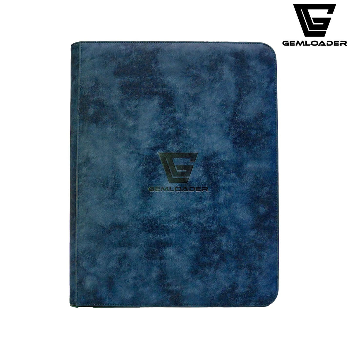 Der Premium-3-X4-toploader-fit-collectors-binder-216-pockets-3X3 in der Farbe Blau von außen mit Platz für 216 Karten.