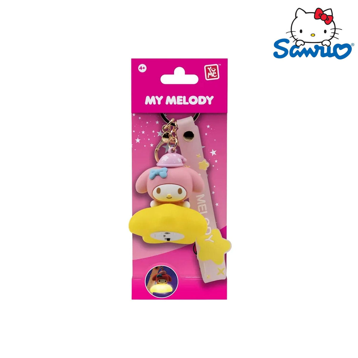 YuMe Sanrio Hello Kitty and Friends Light Up Star Series – My Melody Stern-Anhänger mit Leuchtfunktion als Sammlerfigur