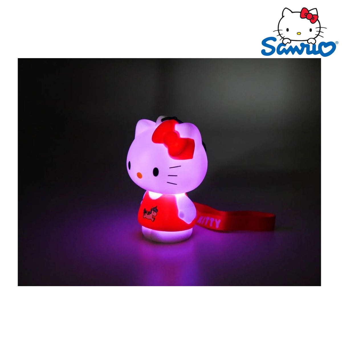 Sanrio Hello Kitty Einhorn LED-Leuchtfigur von links, sanft leuchtende Unicorn-Dekolampe als Nachtlicht und Sammlerfigur
