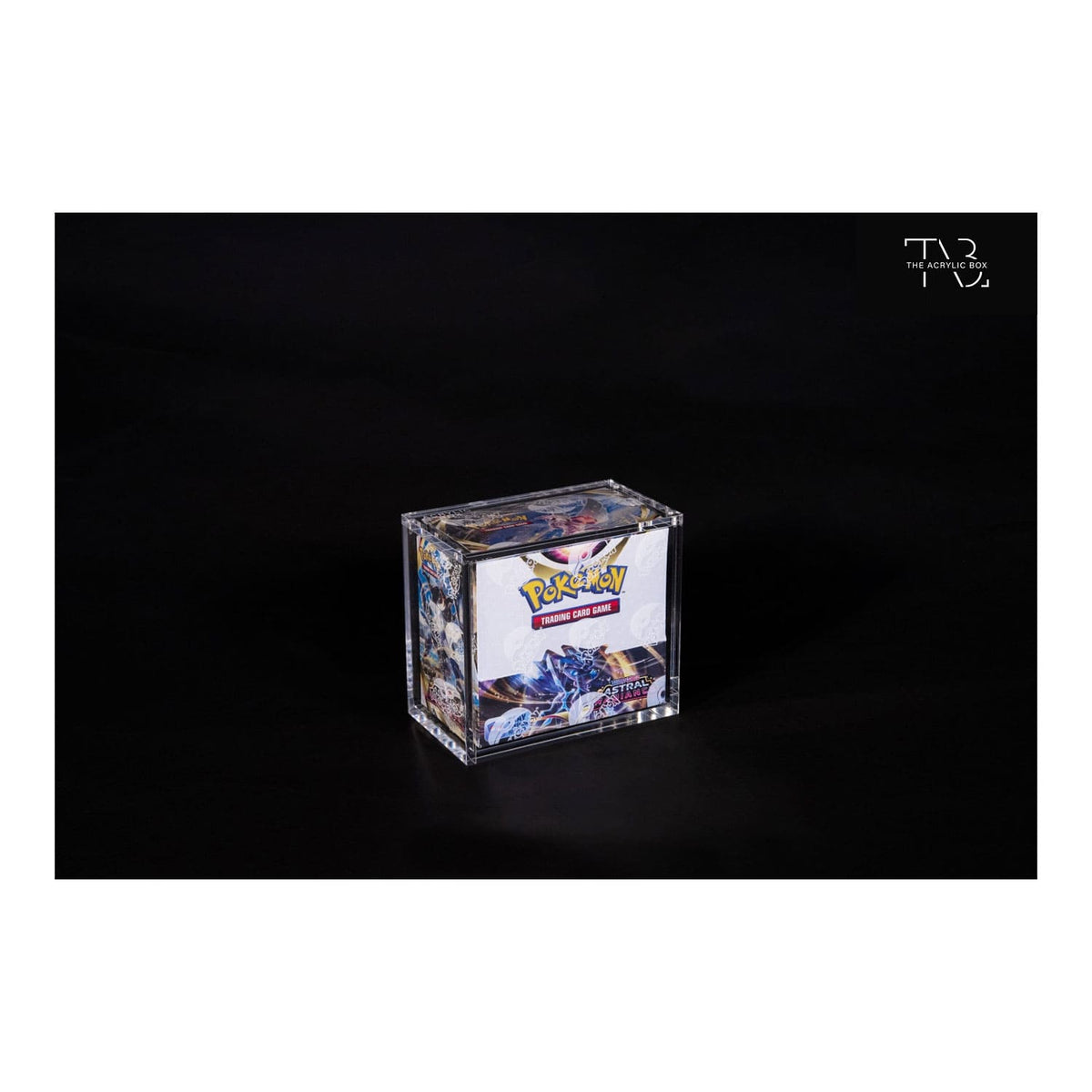 Die Pokémon Display Englisch/deutsch Acrylbox vom Premiumhersteller the Acrylic Box, 6mm dich und mit UV-Schutz.