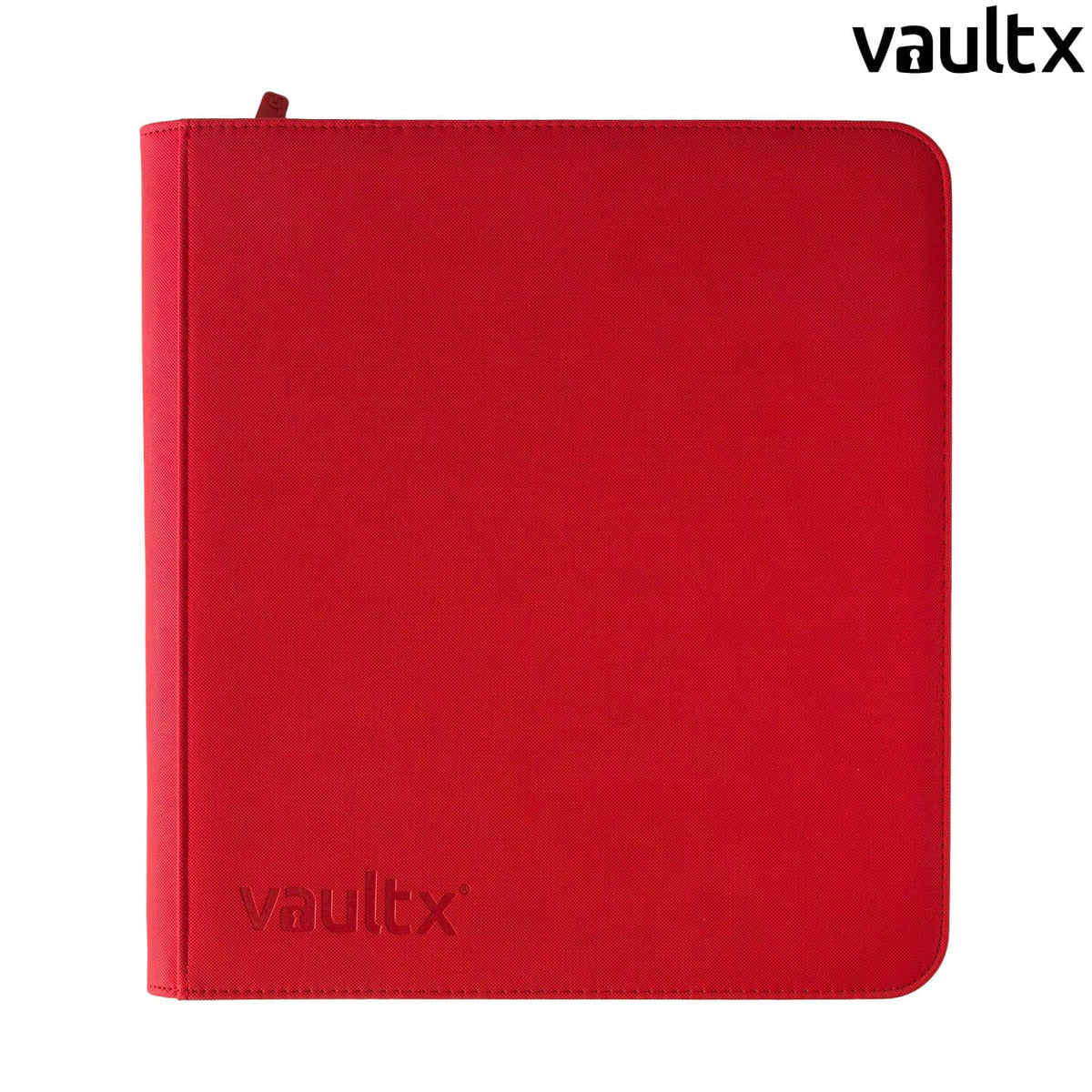 VaultX Premium Card Binder Rot 12 Pockets Zip Exo Tec in Farbe Rot, für Pokémon, Yu-Gi-Oh! und One Piece.