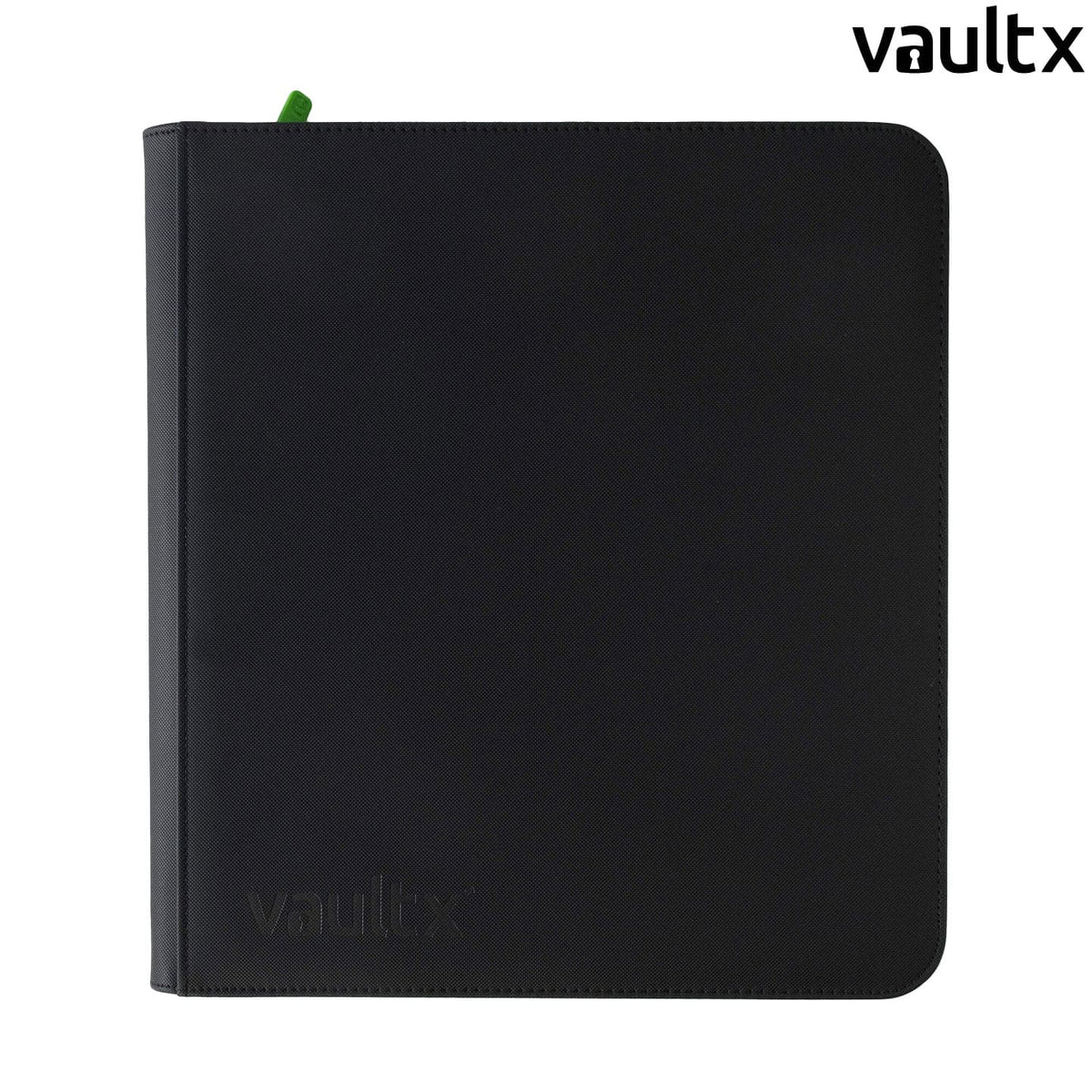VaultX Premium Card Binder Schwarz 12 Pockets Zip Exo Tec in Farbe Schwarz, für Pokémon, Yu-Gi-Oh! und One Piece.