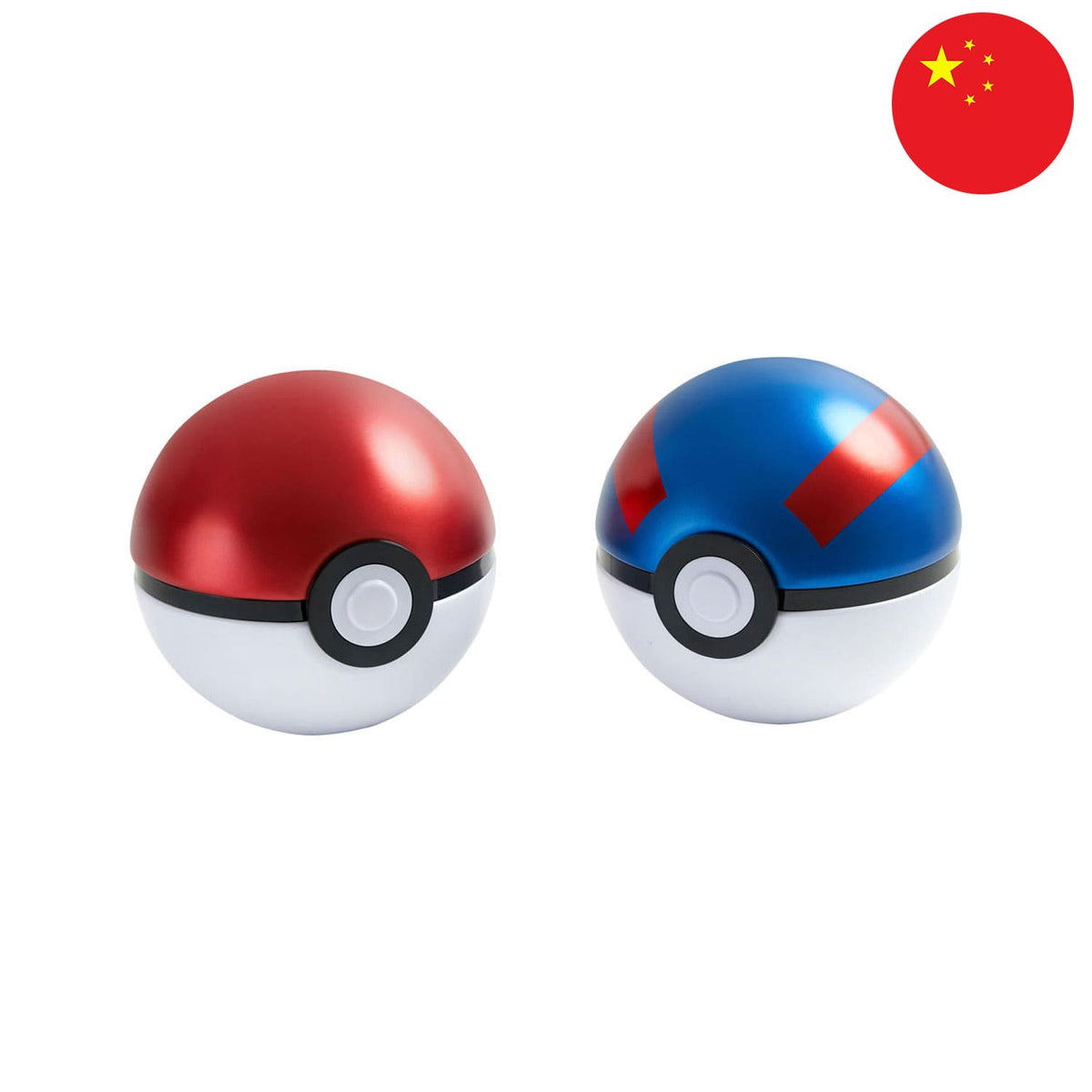 Die Pokémon Pokeball & Superball Tin (CSD1,CSD2) Geschenkboxen mit einem Jumbo Boosterpack und einem Promobooster.