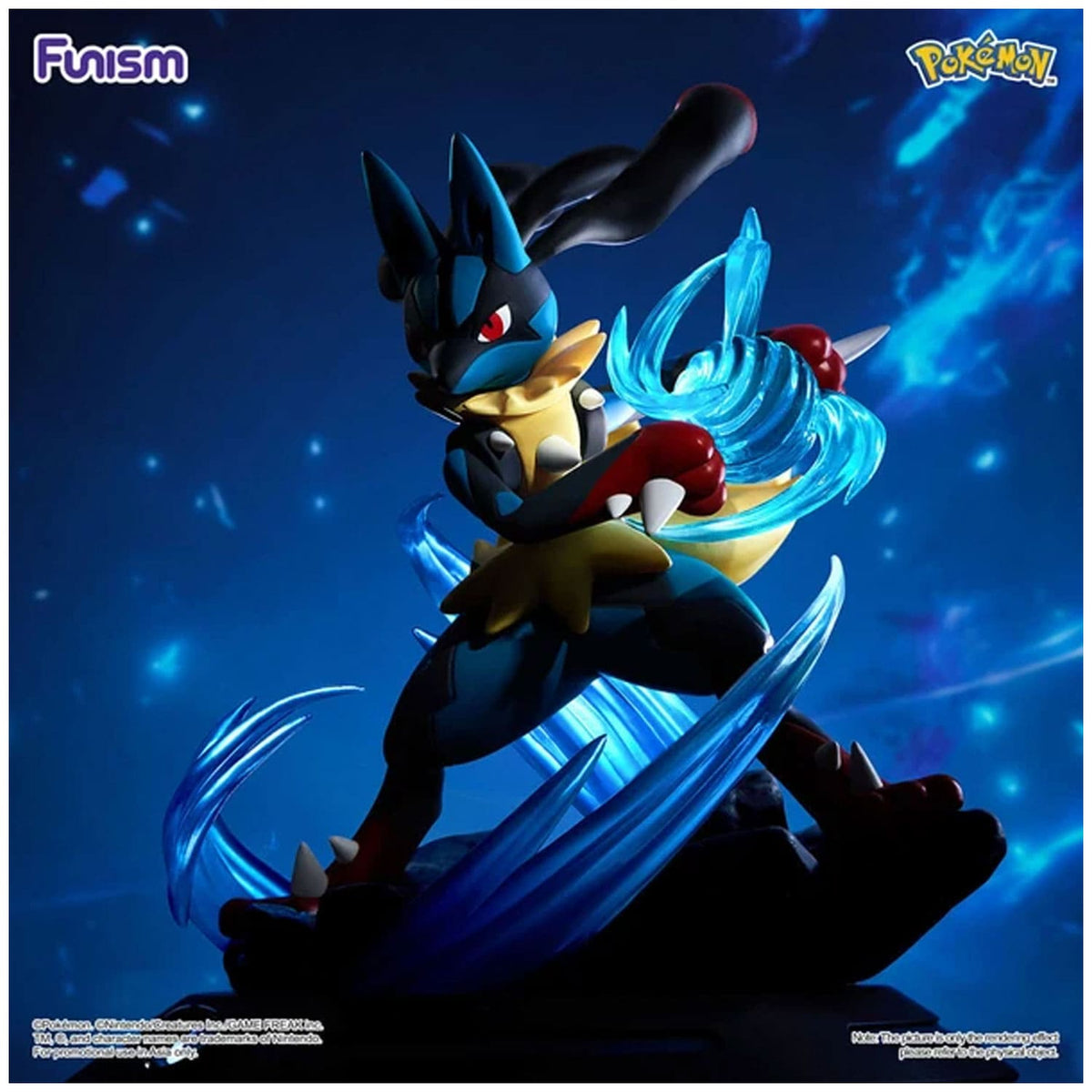 Funism Pokémon Figur Twinkmont Series Mega Lucario offizielle Sammelfigur aus PVC für Pokémon Sammler