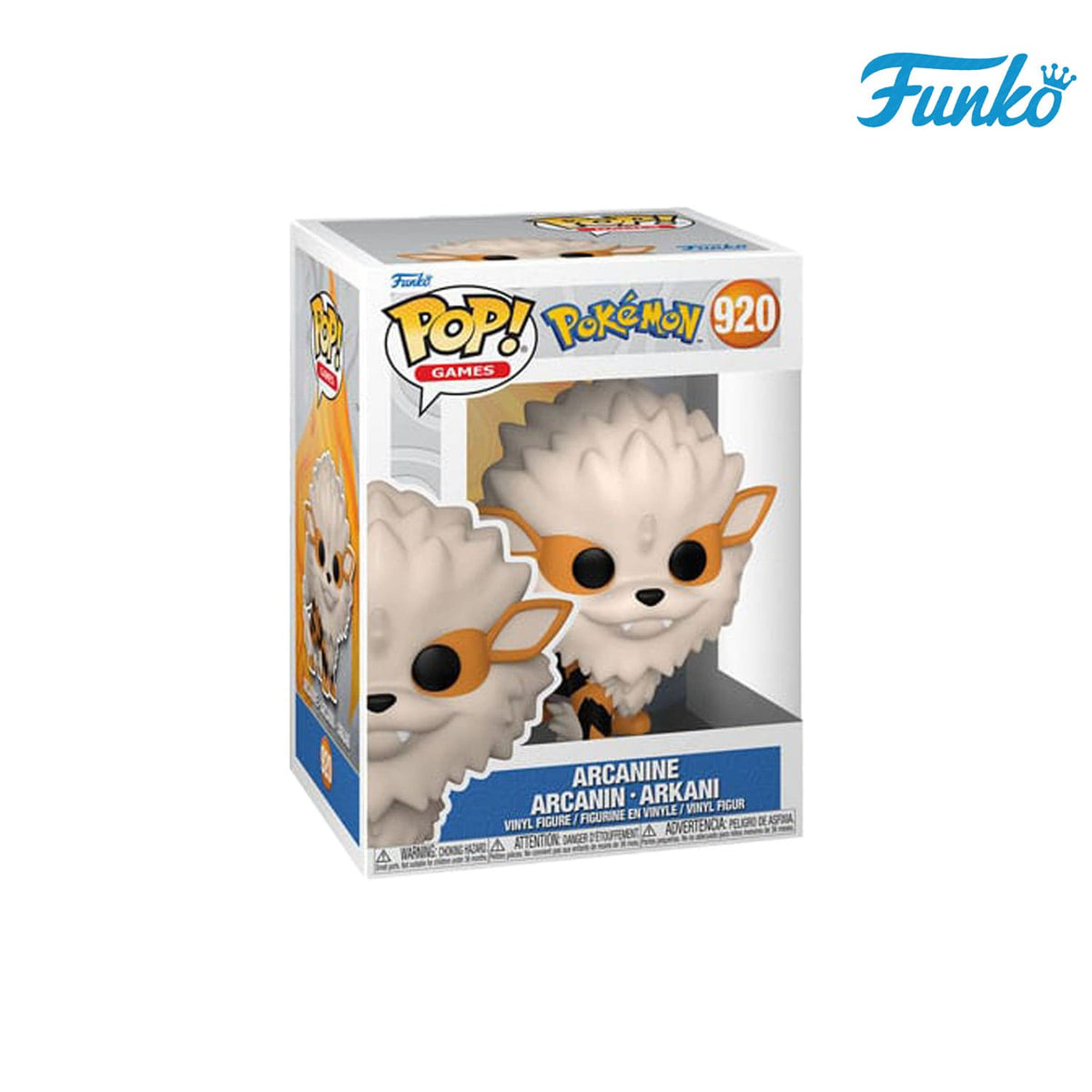 Das Pokémon aus der Kanto-Region Arcanine (920) von Funko POP! Games als Vynil Figure.