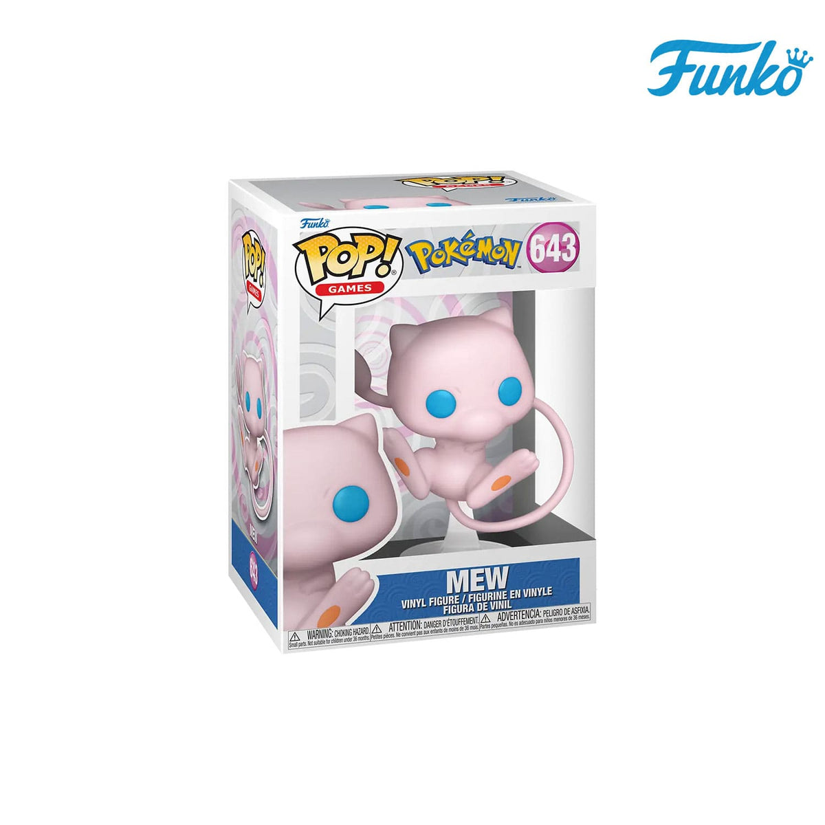 Das Pokémon aus der Kanto-Region Mew (643) von Funko POP! Games als Vynil Figure.