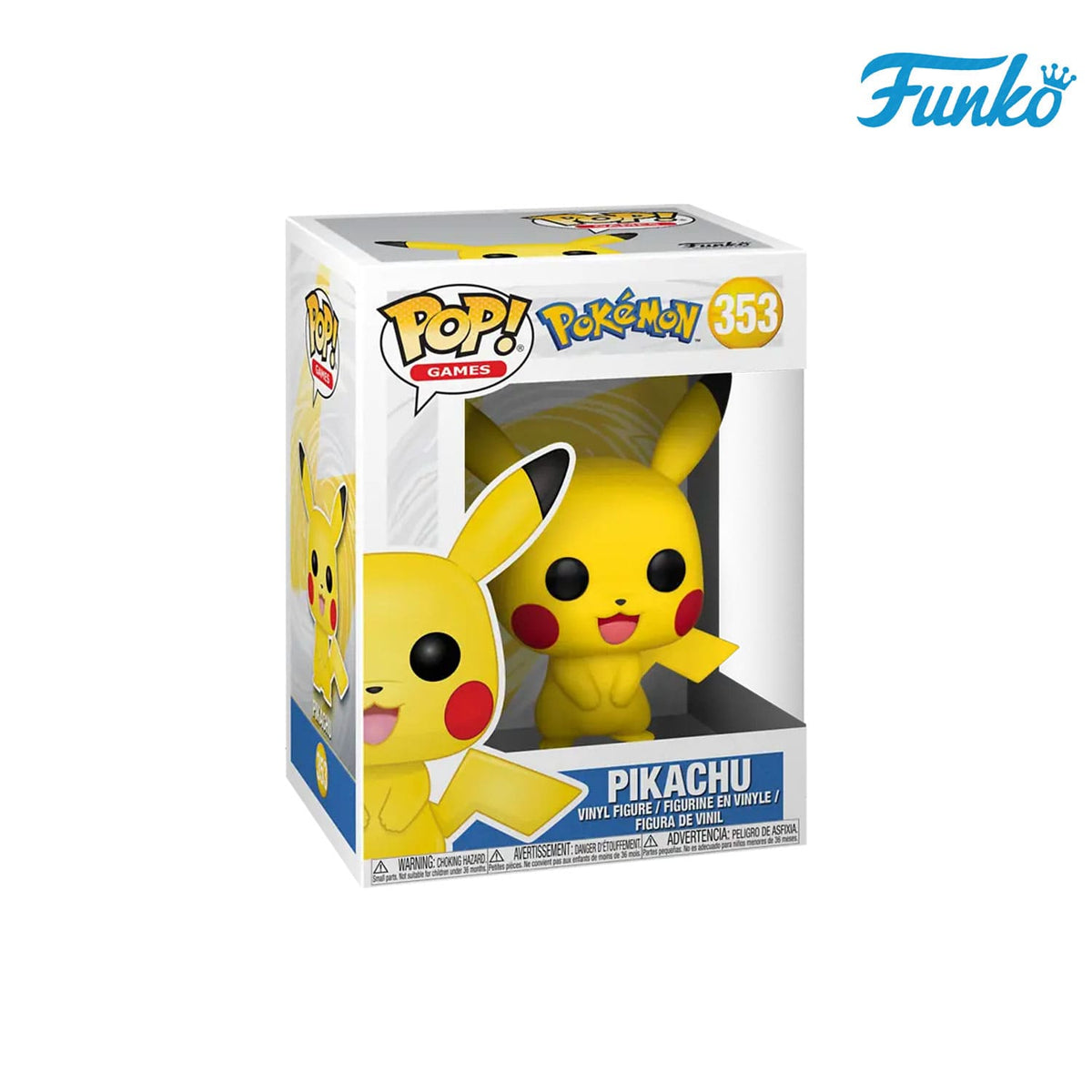 Das Elektro Pokémon Kanto Pikachu (353) von Funko POP! Games als Vynil Figure.