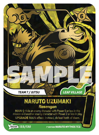 Die englische Naruto-Mythos-Trading-Card-Game-First-Set-Binder-133-130-Naruto-Uzumaki Karte.
