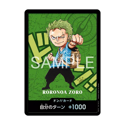 Die japanische One-Piece-Card-Game-Kumamoto-Special-Flagship-2026-Zoro Karte.