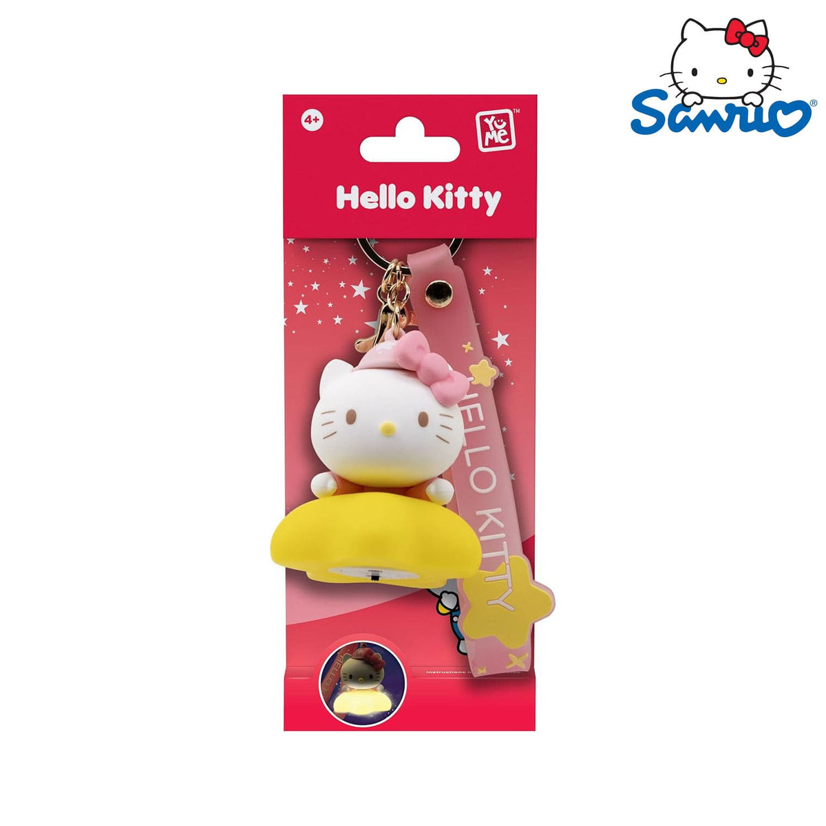 YuMe Sanrio Hello Kitty and Friends Light Up Star Series – Hello Kitty Stern-Anhänger mit Leuchtfunktion als Sammelfigur