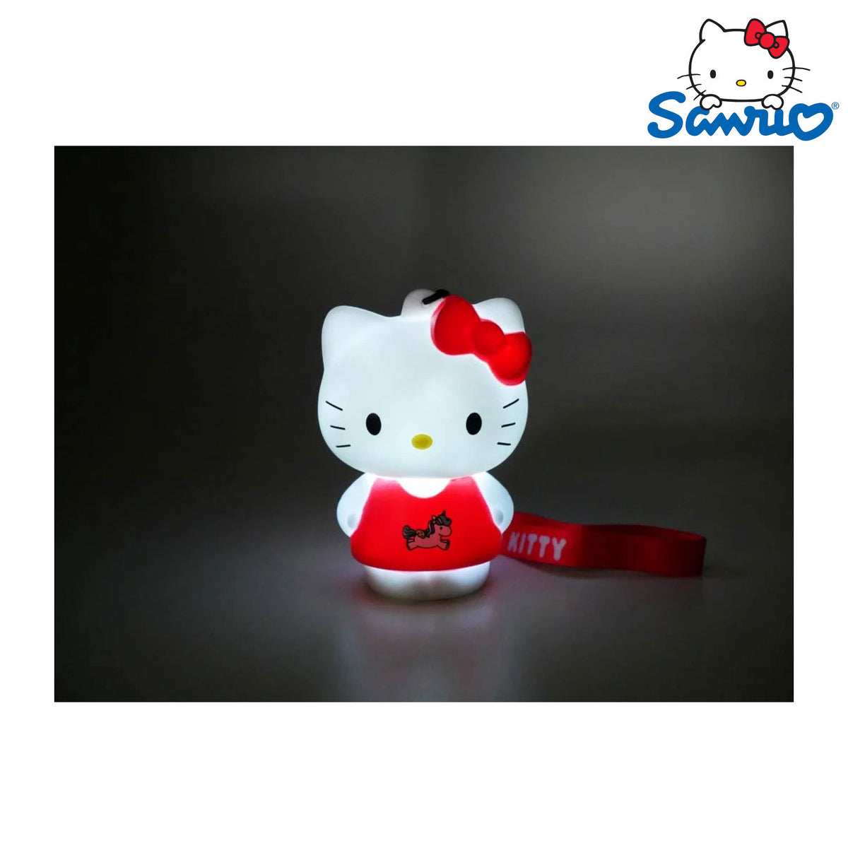 Sanrio Hello Kitty Einhorn LED-Leuchtfigur von vorn mit Licht– Unicorn Nachtlicht, beleuchtete Sammlerfigur & Dekolampe