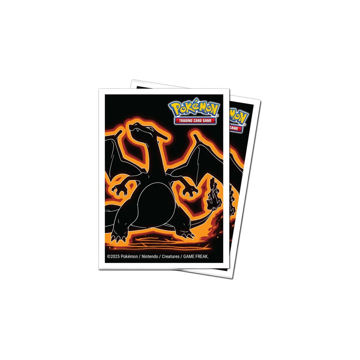 Die Ultra-Pro-Apex-Deck-Protector-Sleeves-Pokémon in der Variante Neon Kanto Glurak. Schützt vor Kratzern und Schmutz.