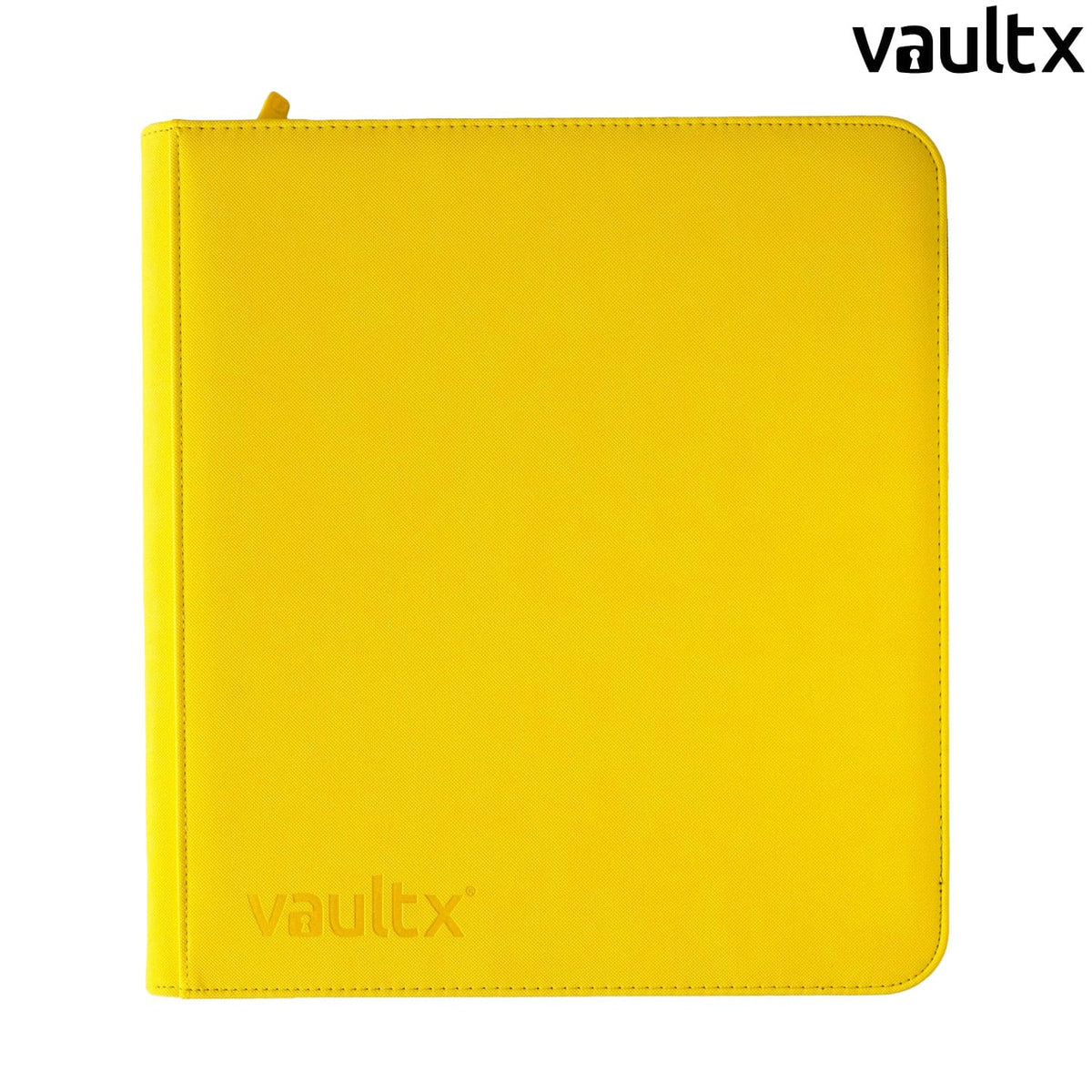 VaultX Premium Card Binder Gelb 12 Pockets Zip Exo Tec in Farbe Gelb, für Pokémon, Yu-Gi-Oh! und One Piece.