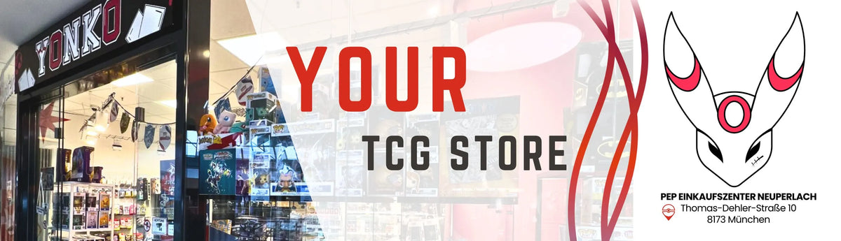 Der Desktop Banner zu dem Retail Store von Yonko TCG im PEP München.