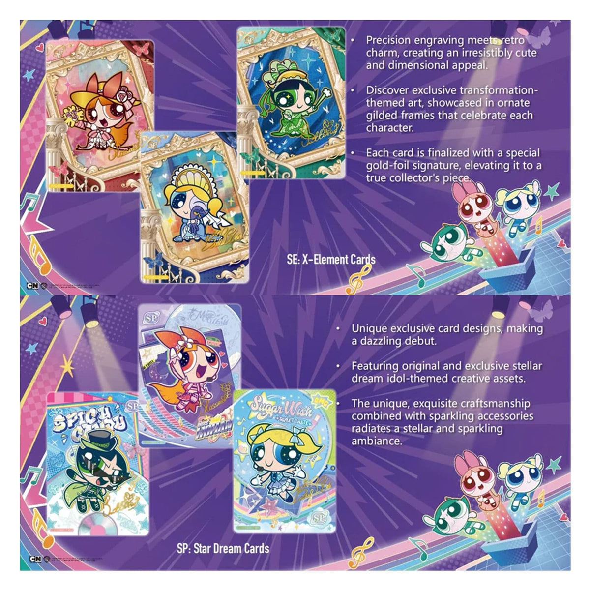 Die Kayou Powerpuff Girls Starlight Edition 001 SEA Series 1 Sammelkarten  mit hochwertigen Premium Finishes.