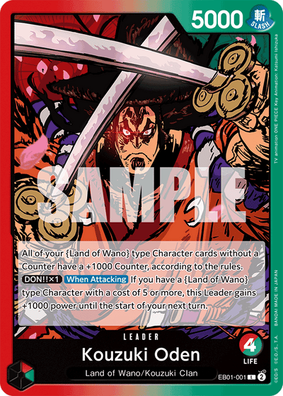 Kouzuki Oden EB01-001 Memorial Collection One Piece Karte