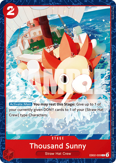 Thousand Sunny EB02-009 Anime 25th Collection One Piece Karte