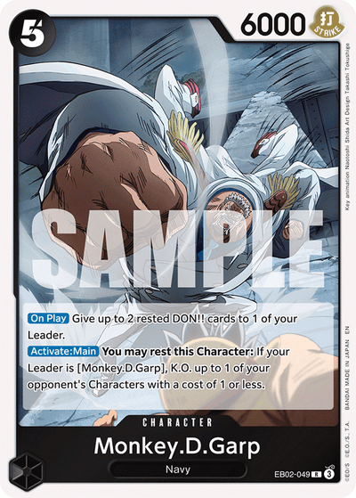 Monkey.D.Garp EB02-049 Anime 25th Collection One Piece Karte