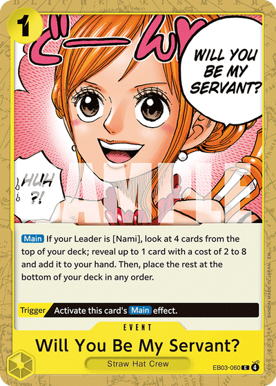 Will You Be My Servant? EB03-060 Heroines Edition One Piece Karte