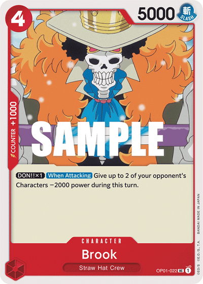 Brook OP01-022 Romance Dawn One Piece Karte