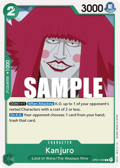 Kanjuro OP01-038 Romance Dawn One Piece Karte