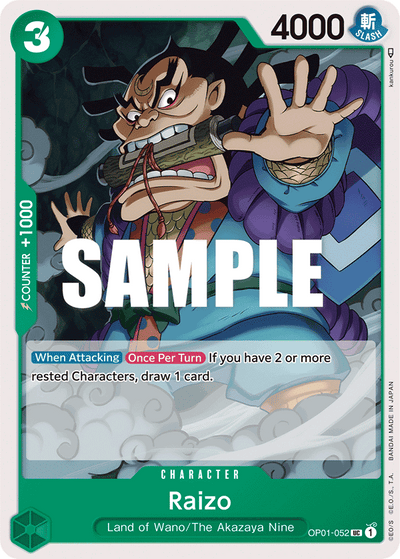Raizo OP01-052 Romance Dawn One Piece Karte