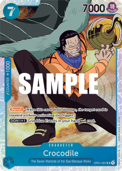 Crocodile OP01-067 Romance Dawn One Piece Karte