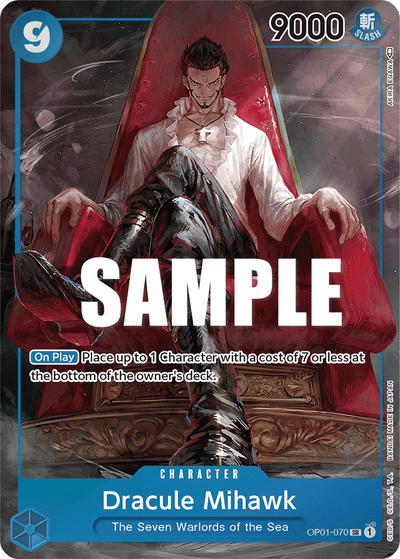 Dracule Mihawk OP01-070 (Parallel 1) Romance Dawn One Piece Karte