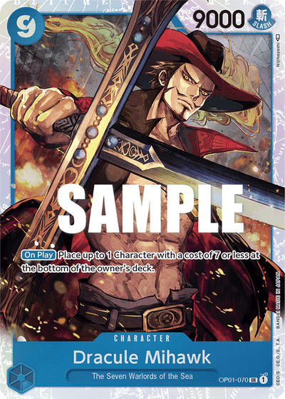 Dracule Mihawk OP01-070 Romance Dawn One Piece Karte