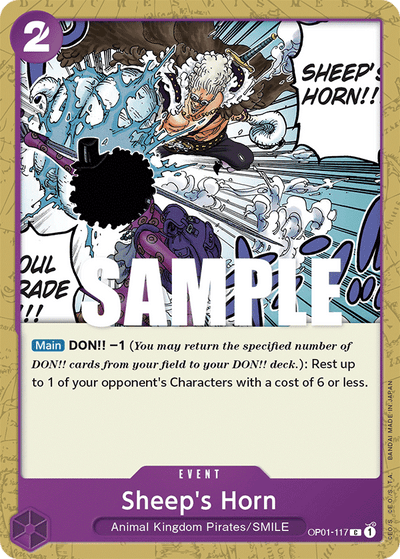 Sheep's Horn OP01-117 Romance Dawn One Piece Karte