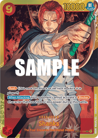Shanks OP01-120 Romance Dawn One Piece Karte