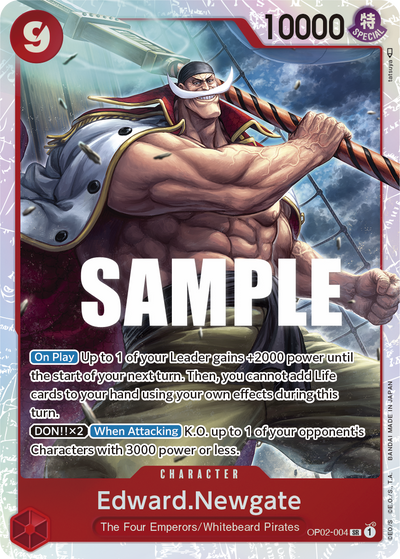 Edward.Newgate OP02-004 Paramount War One Piece Karte