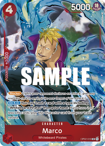 Marco OP02-018 (Parallel 1) Paramount War One Piece Karte