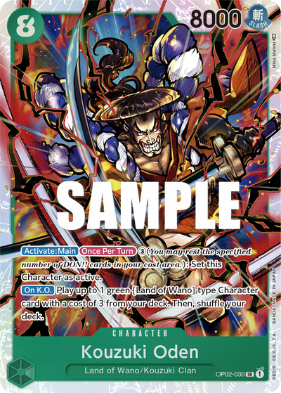 Kouzuki Oden OP02-030 Paramount War One Piece Karte