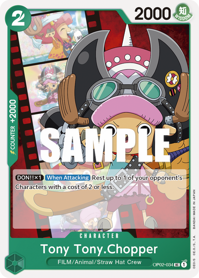Tony Tony.Chopper OP02-034 Paramount War One Piece Karte