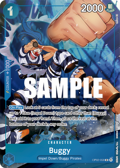 Buggy OP02-058 (Parallel 1) Paramount War One Piece Karte
