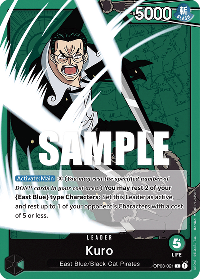 Kuro OP03-021 Pillars of Strength One Piece Karte