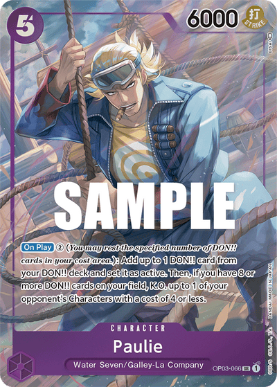 Paulie OP03-066 (Parallel 1) Pillars of Strength One Piece Karte