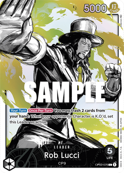 Rob Lucci OP03-076 (Parallel 1) Pillars of Strength One Piece Karte