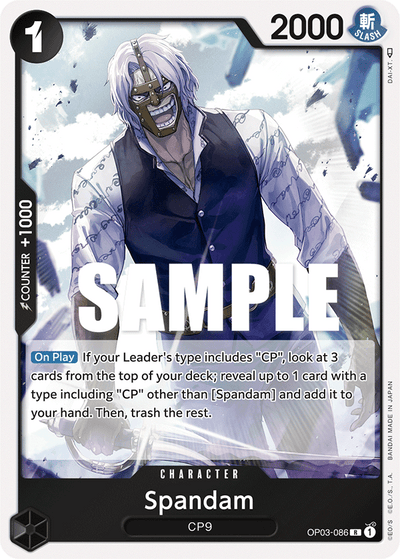 Spandam OP03-086 Pillars of Strength One Piece Karte