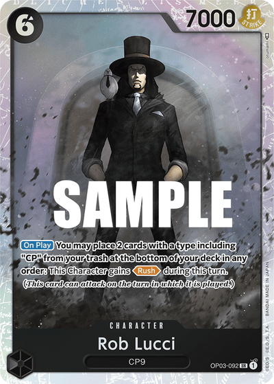 Rob Lucci OP03-092 Pillars of Strength One Piece Karte