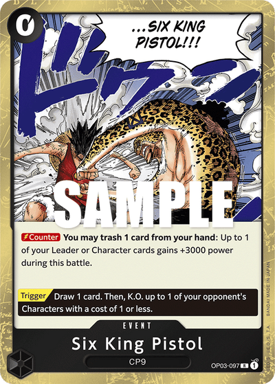 Six King Pistol OP03-097 Pillars of Strength One Piece Karte
