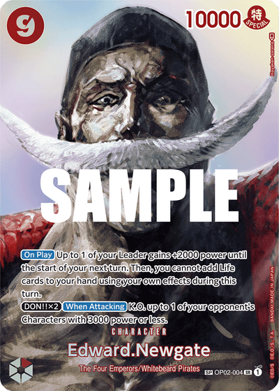 Edward.Newgate OP02-004 (Parallel 2) Kingdoms of Intrigue One Piece Karte