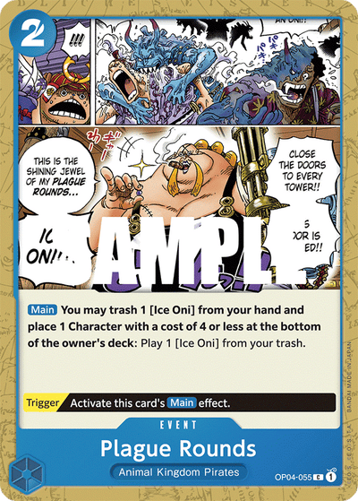 Plague Rounds OP04-055 Kingdoms of Intrigue One Piece Karte